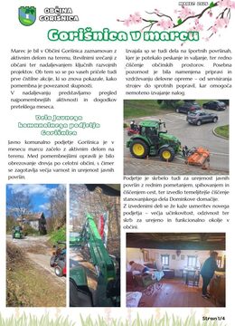 Gorišnica v marcu